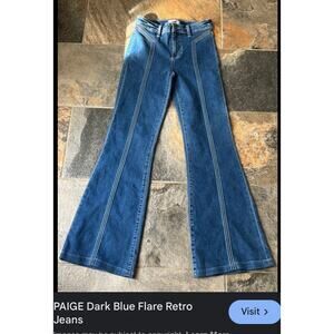 Paige center seam flare denim jeans
